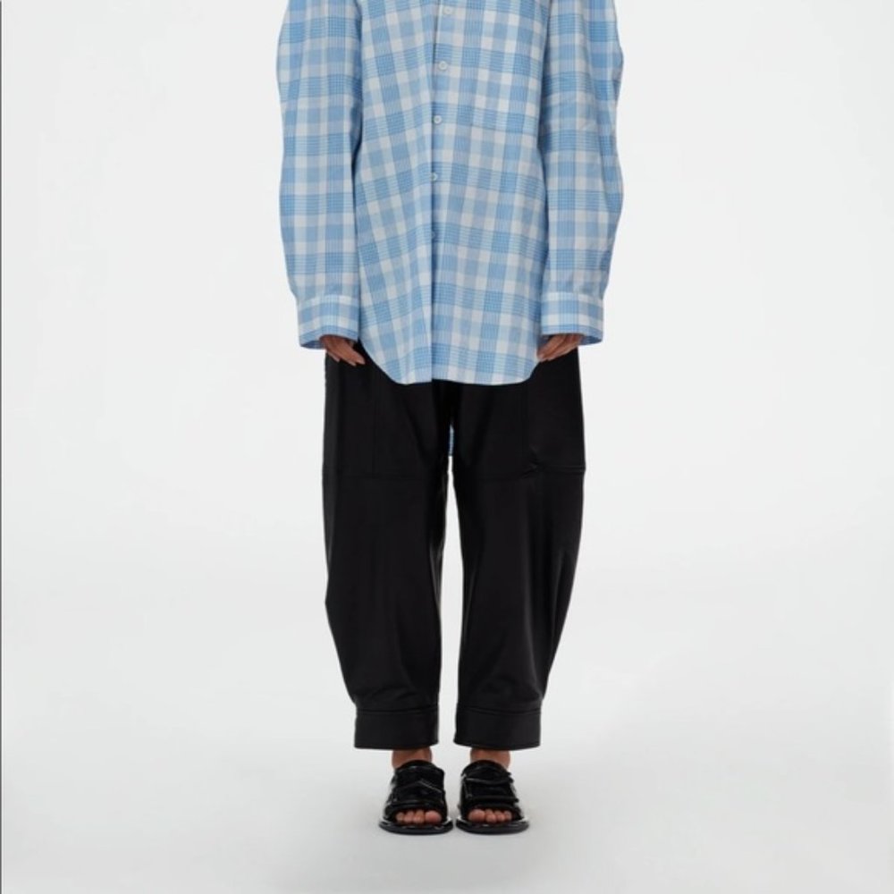 Tibi sculpted lamb leather pants